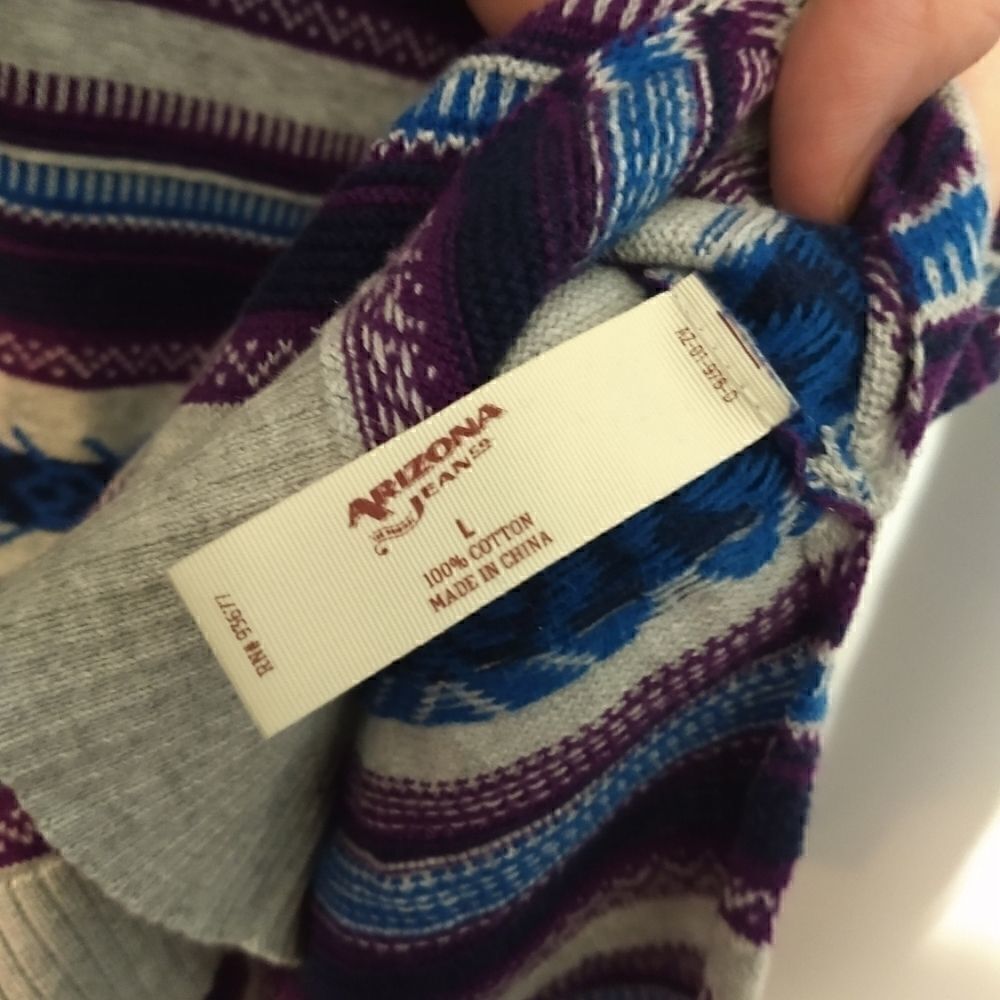 Arizona jeans Striped high low purple blue large - Picture 4 of 5